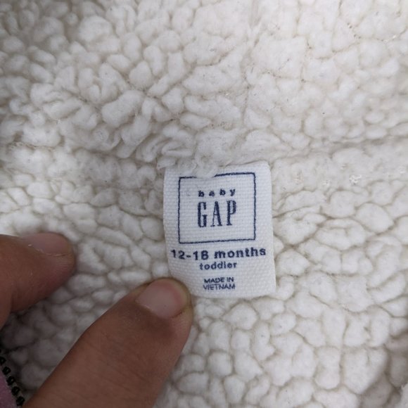 Gap Oatmeal Sherpa Logo Sweatshirt Oatmeal - Picture 8 of 8